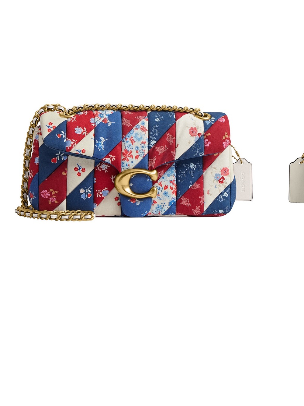 NWT Coach CF123 Tabby 26 Quilted Patchwork Red Multi Shoulder Bag Rare Sold Out